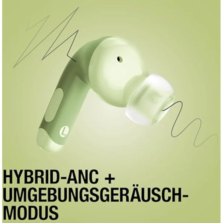 Fresh 'n Rebel Twins Fuse 2, Wireless In-Ear Kopfhörer mit Noise Cancelling, 36h Akku, Bluetooth 6.0, zwei Mikrofone, spritzwassergeschützt (Wild Green) – Bild 2