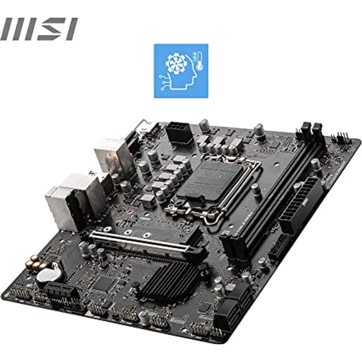 MSI PRO H610M-E DDR4 Motherboard, Micro-ATX - Unterstützt Intel 12th Gen Core Prozessoren, LGA 1700-2x DIMM (3200MHz), 1x PCIe 4.0 x16 slot, 1 x M.2 Gen3, USB 3.2 Gen1, 1G LAN, HDMI 1.4 & VGA – Bild 4