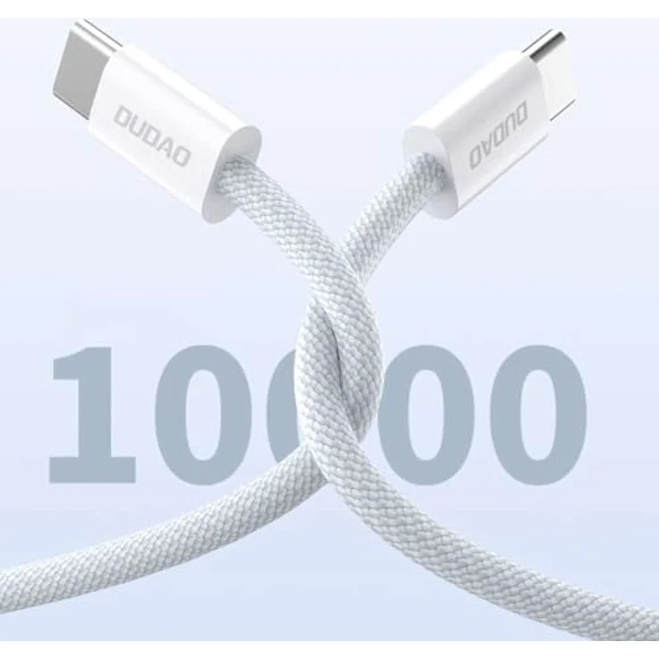Dudao L6C USB-C auf USB-C Kabel, PD 30W, 1m, hellblau, langlebiges Kohlefasergeflecht – Bild 2