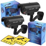 TronicXL 2 Stück Dummy Kamera Überwachungskamera Attrappe I Kameraattrappen Außen mit LED blinkend I Kameraattrappe für Innen- und Außenbereich