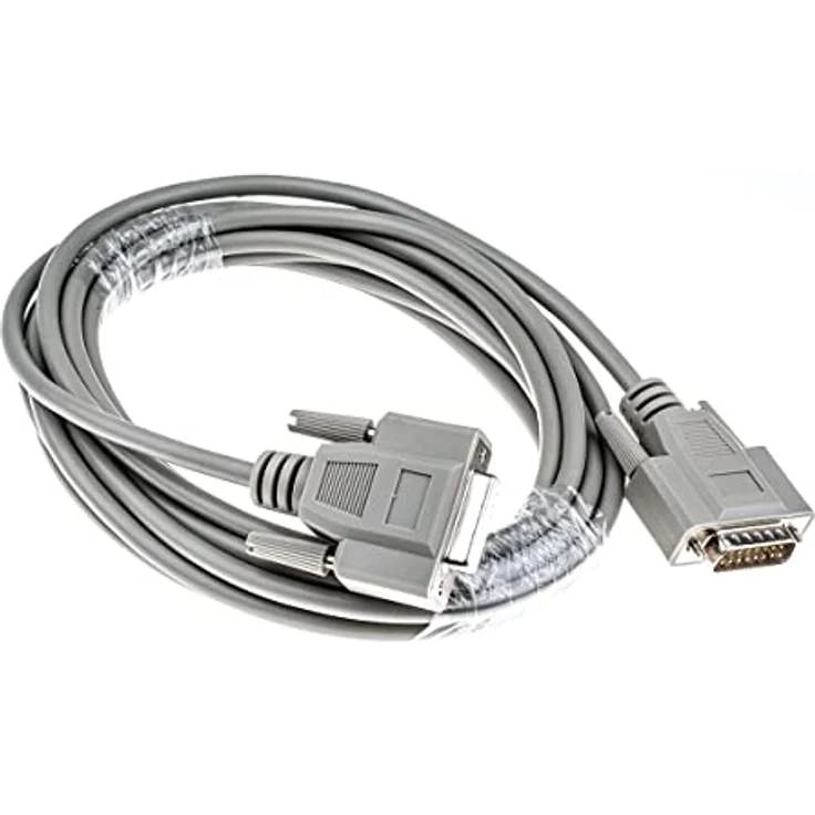 Phoenix Contact VS-15-DSUB-20-LI-5.0, Serielles Kabel mit 15-poligem Sub-D Stecker und Buchse, 5m, Grau
