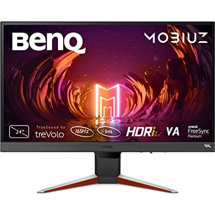 BenQ MOBIUZ EX240N Gaming Monitor (23,8 Zoll, 165hz, 1ms, HDMI und DP kompatibel mit 120 Hz für PS5, Xbox Series X und Series S) - HDRi-Technologie, Light Tuner, Black eQualizer - schwarz – Bild 1