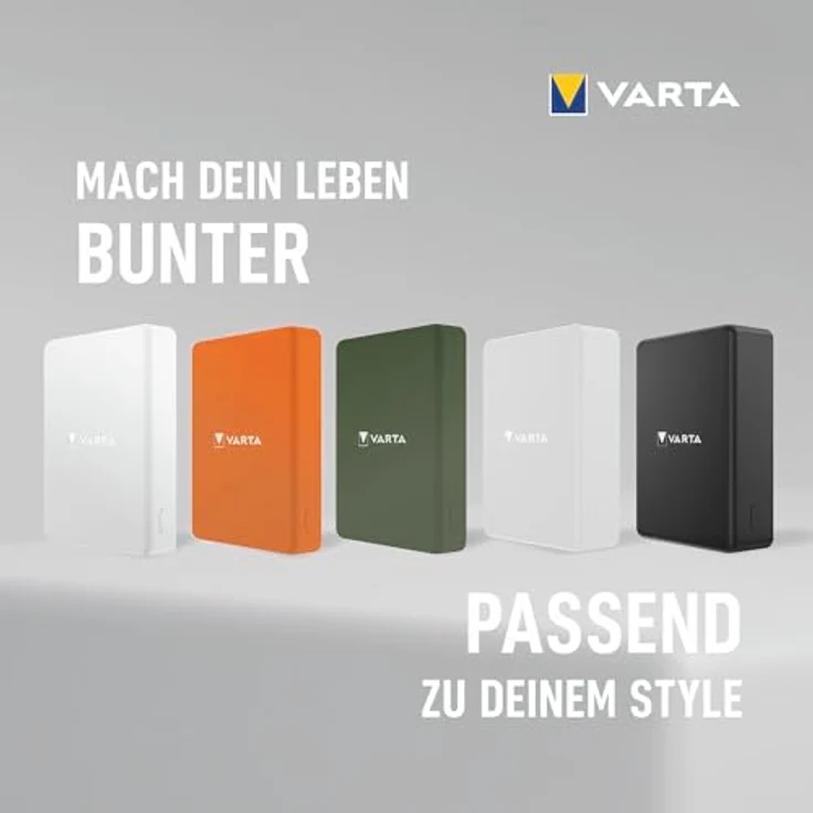 Varta Mag Pro Wireless PB 10000 mAh, Powerbank mit kabellosem Laden, 20W, Weiss – Bild 2