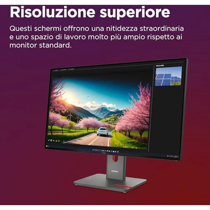LENOVO ThinkVision P32UD-40, 31,5 Zoll UHD 4K Business Monitor, 3840 x 2160 Pixel, 6 ms Reaktionszeit, 120 Hz, Schwarz – Bild 2