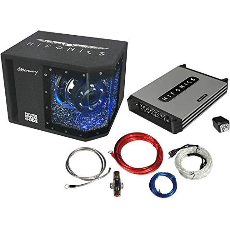 Hifonics Hifonics MBP1000.4 Bass-Bundle, 4-Kanal Audioverstärker mit 141dB Schalldruck und 300W RMS Bandpass-System – Bild 2