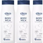 Elkos Body Milk für trockene Haut, 3x500 ml