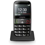 Emporia ACTIVE black, Seniorenhandy mit grossen Tasten, Notruftaste und Hörgerätekompatibilität
