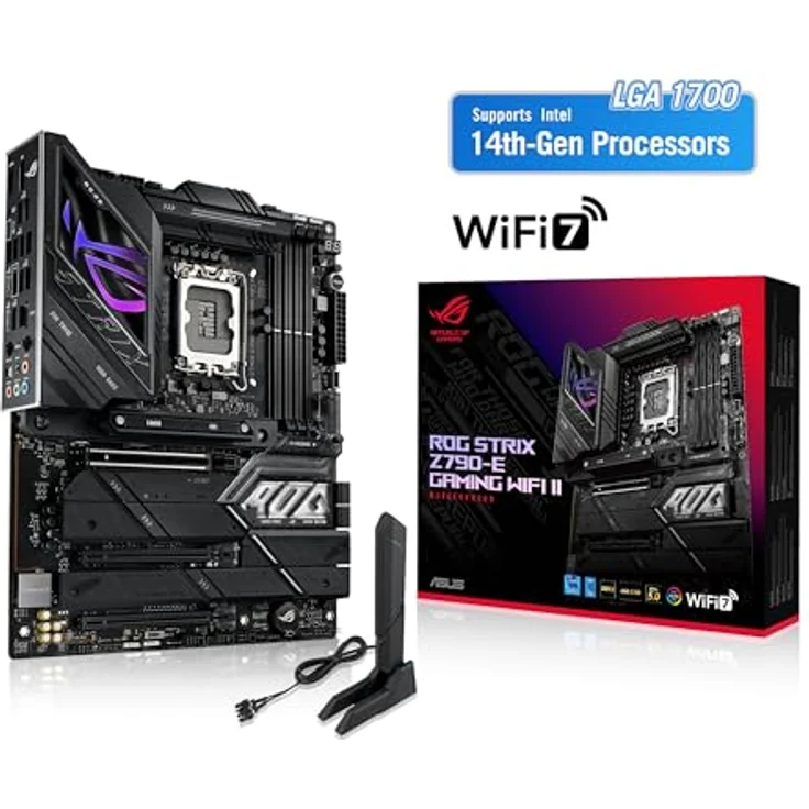 ASUS ROG STRIX Z790-E GAMING WIFI II Gaming Mainboard Intel Sockel LGA1700 (ATX, DDR5, 5x M.2, PCIe 5.0, WiFi 7, AI Cooling II, Aura Sync) – Bild 2