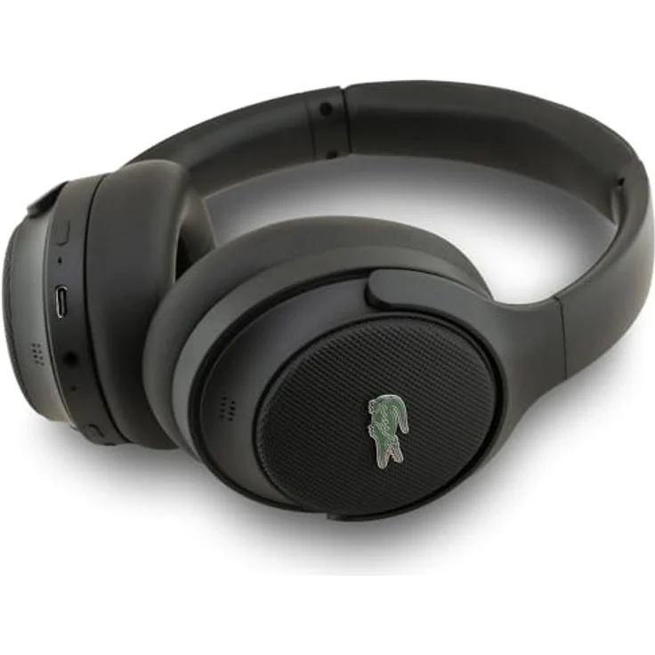 Lacoste Petit Pique ANC/ENC Wireless Headphones, aktive Geräuschunterdrückung, 42 h Akkulaufzeit, kabellos, Schwarz – Bild 2