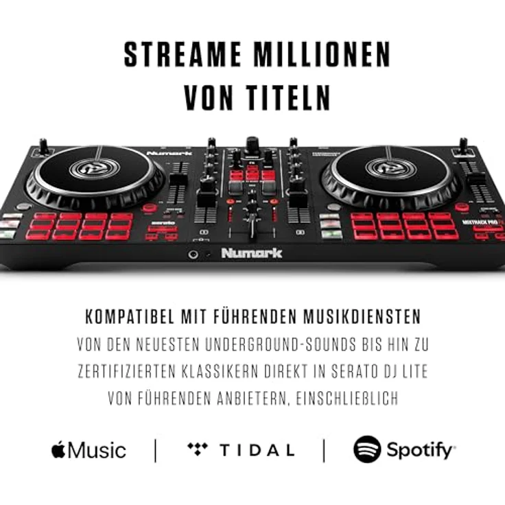 Numark Mixtrack Pro FX ? 2 Deck DJ-Controller für Serato DJ mit DJ-Mixer, integriertem Audio Interface, Touch-kapazitiven Jogwheels und Effekt-Paddel – Bild 7