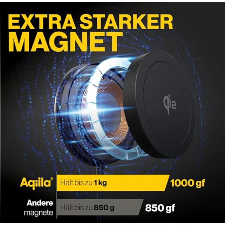 Aqiila Chargebird QC1, 3-in-1 Wireless Charger mit Qi2 Technologie, 15 W, Schwarz – Bild 3