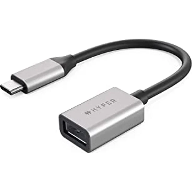 Targus HyperDrive USB-C zu USB-A Adapter, 10Gbps Datenübertragung, ultraportabel, Aluminiumgehäuse, Schwarz/Silber – Bild 1