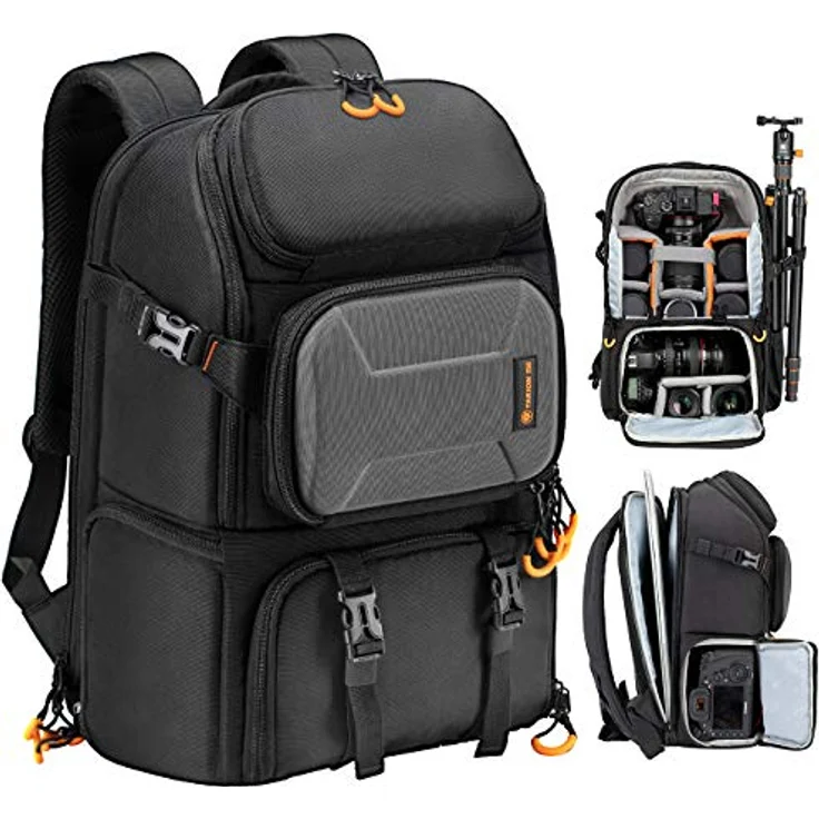 TARION Kamerarucksack, Wasserdicht Fotorucksack Spiegelreflex DSLR Rucksack Kameratasche für Spiegelreflexkameras Digital (PBl) – Bild 1