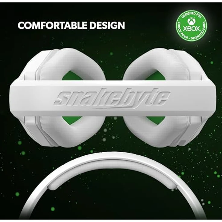 Snakebyte Headset Base X - Weiß, Offiziell Lizenziertes, Kabelgebundenes Headset für Xbox Series S|X & Xbox One, Starker 50MM Audio-Treiber – Bild 5
