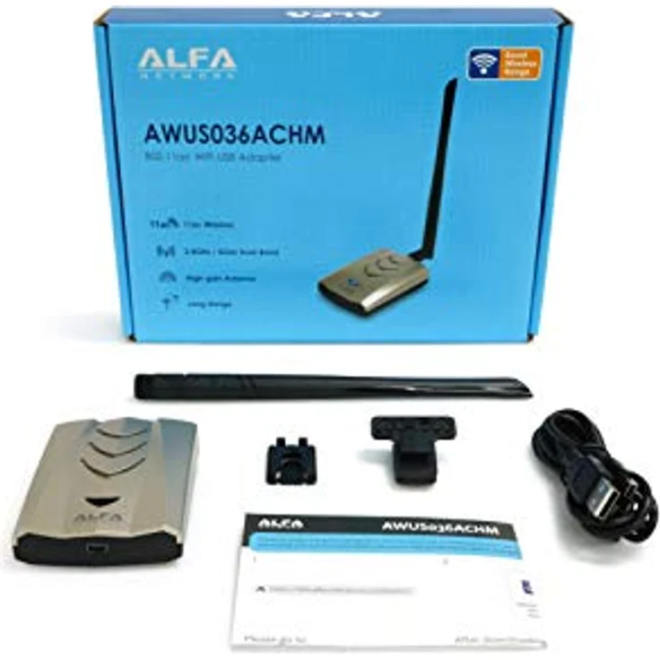 ALFA Network AWUS036ACHM, AC1200 Dual-Band WLAN-Adapter mit abnehmbarer 5 dBi Antenne, mini USB, MT7610U Chipset – Bild 3
