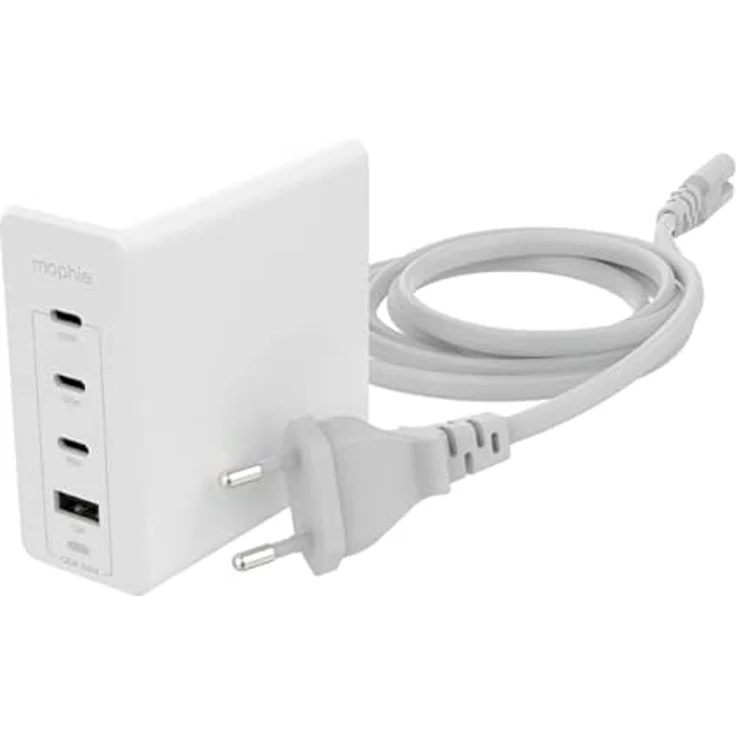 ZAGG mophie USB-C Speedport 120 Wall Charger, 120 Watt, GaN, Fast Charging, Dual Port, Lightning Device, (White, EU Adapter), 409909309 – Bild 1