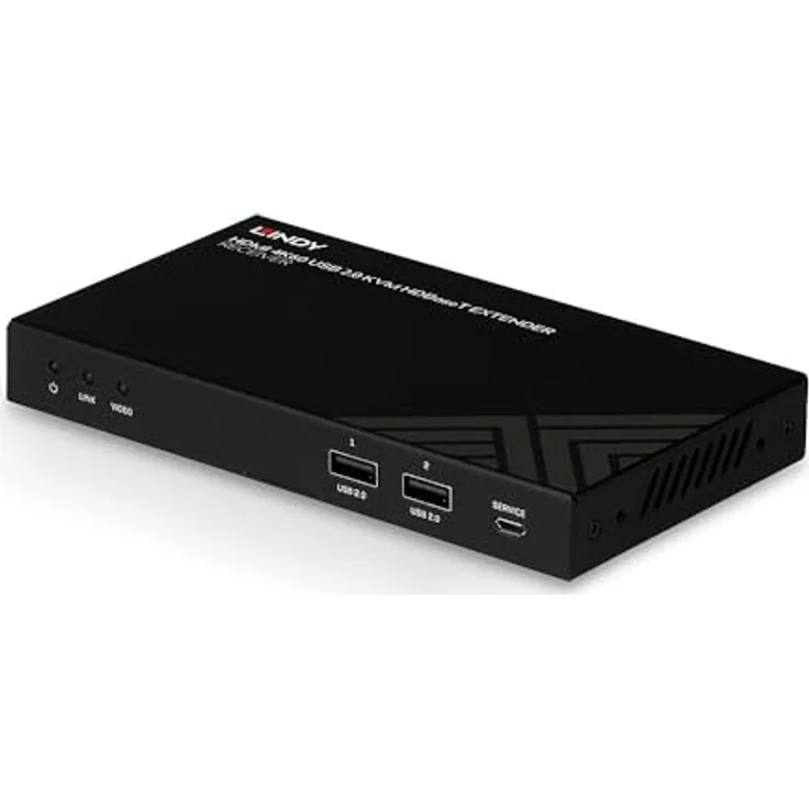LINDY 38389 KVM Extender, 150m Cat.6, HDMI 4K60, IR, RS232 & Audio, Receiver – Bild 2