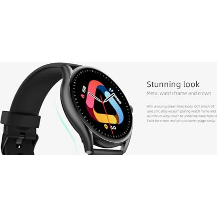 QCY Watch GT, Smartwatch mit 1.43" Retina AMOLED HD Display, Metallrahmen, Gesundheitsüberwachung, 10 Tage Akkulaufzeit und 100+ Sportmodi – Bild 5