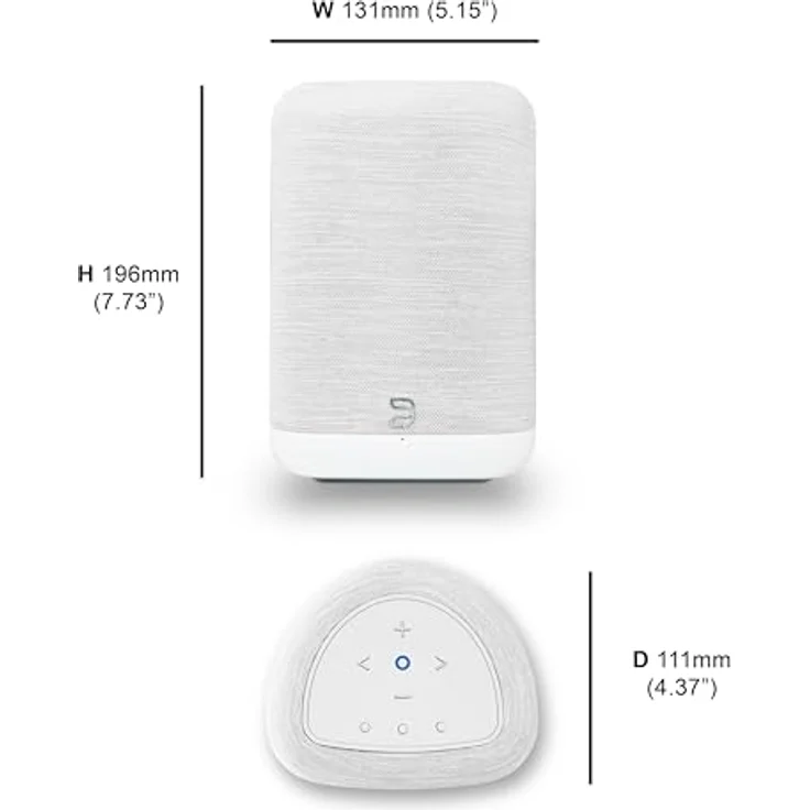 Bluesound Pulse Flex, kabelloser Hi-Res All-in-One-Bluetooth-Lautsprecher mit AirPlay 2, Spotify Connect, Alexa Skills und Multiroom-Audio – (Weiß/Pebble) – Bild 5