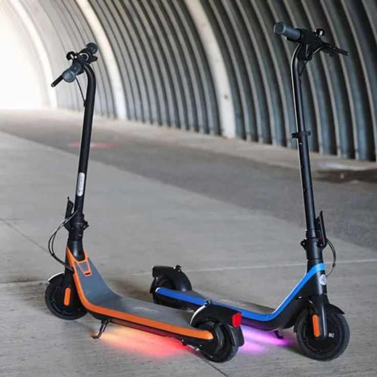 Segway-Ninebot Elektrischer KickScooter C2 Pro E für Kinder und Jugendliche, 3 Fahrmodi, 16 km/h, 17 km Reichweite, Stimmungslicht, Bluetooth, blau – Bild 3