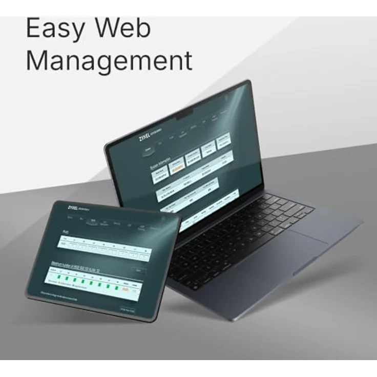 Zyxel GS1200-8HPV3, 8-Port Gigabit PoE+ Switch, smart managed, grau, mit LACP und IGMP Unterstützung – Bild 4