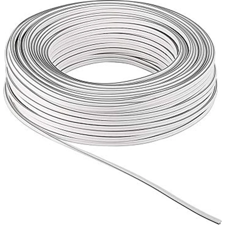Goobay 67748 Lautsprecherkabel 2x1,5 mm² CCA Litze / Boxenkabel Audio Kabel Meterware / Speaker Cable Litzenkabel Audiokabel Subwoofer Kabel / Weiß / 25 Meter – Bild 2