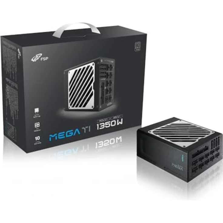 Fortron Mega TI (1350 W), PC Netzteil mit 80 PLUS Titanium-Zertifizierung und hochwertigen, flexiblen Kabeln – Bild 2