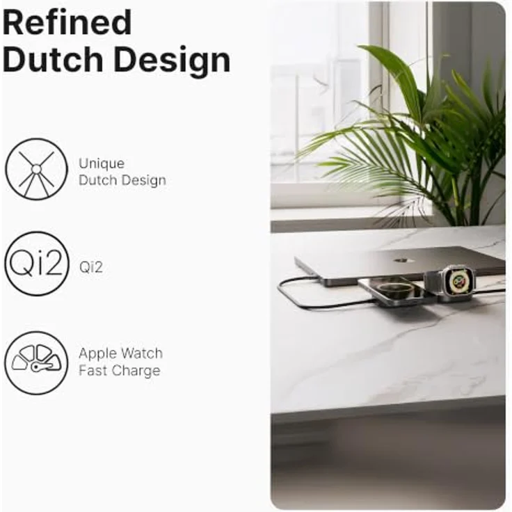 ZENS Induktions-Ladegerät ZECC07B, Qi2-zertifiziertes 15 W kabelloses Laden, Apple MagSafe und USB-C®, schwarz – Bild 6