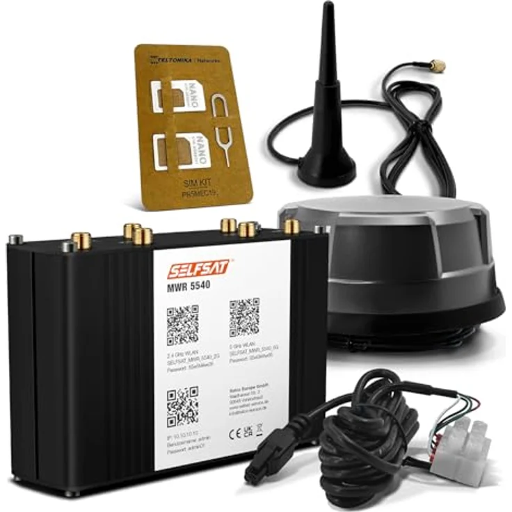 Selfsat SELFSAT MWR 5540 5G Cat 12 WLAN Router, bis 2,6 Gbps, 2 SIM-Karten-Einschübe, VPN-fähig, wasserdicht – Bild 1
