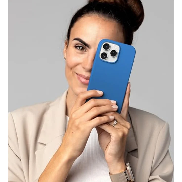 VONMÄHLEN Weiche Silikonhülle für iPhone, Handyhülle aus recycelten Materialien mit Mikrofaserfutter, Mag-Safe-kompatibel und Kamera-Displayschutz – Bild 3