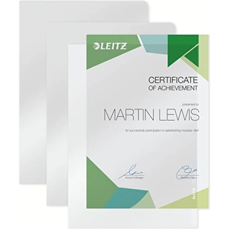 Leitz Sichthüllen 4100-00-03, A4, glasklar, 0,15mm, aus PVC, transparent, 100 Stück - Preisvergleich – Bild 1