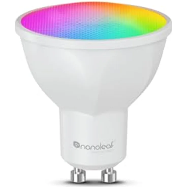 Nanoleaf Matter GU10 Smart LED Lampe, 3 RGBCW, dimmbar, 16 Mio. Farben, 400 Lumen, WiFi & Bluetooth, Sprachsteuerung (Alexa, Apple, Google) für Wohn- & Schlafzimmer Deko