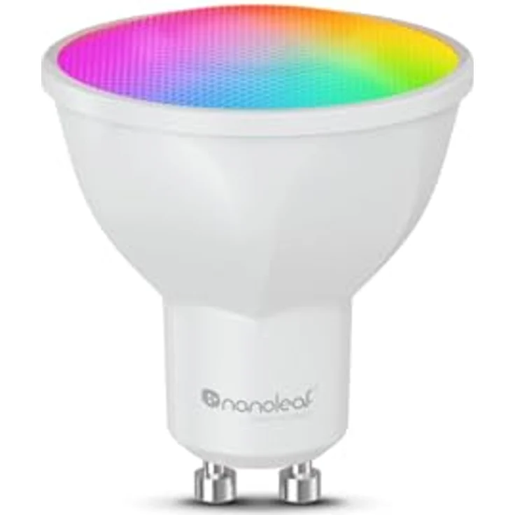 Nanoleaf Matter GU10 Smart LED Lampe, 3 RGBCW, dimmbar, 16 Mio. Farben, 400 Lumen, WiFi & Bluetooth, Sprachsteuerung (Alexa, Apple, Google) für Wohn- & Schlafzimmer Deko – Bild 1