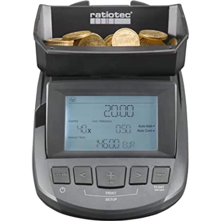 ratiotec Geldwaage RS 1000, Geldzählmaschine mit Auto-Continue-Funktion und USB-Schnittstelle, 1 St. – Bild 4