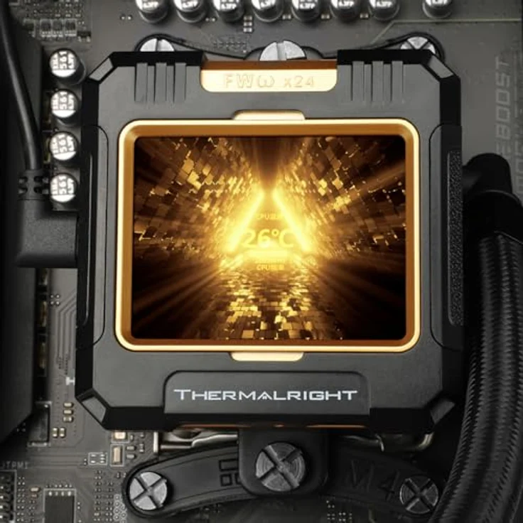 Thermalright Frozen Warframe Wasserkühlung, ARGB - 420mm CPU Wasserkühler, schwarz – Bild 2