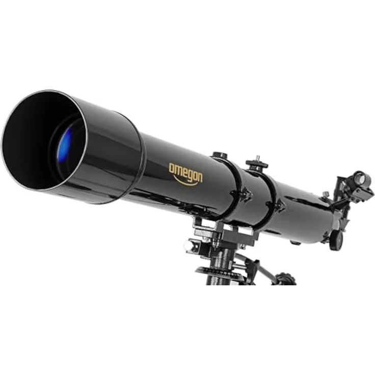 Omegon Teleskop AC 90/1000 EQ-2, Refraktor mit 90mm Objektivöffnung und stabiler parallaktischer Montierung – Bild 6