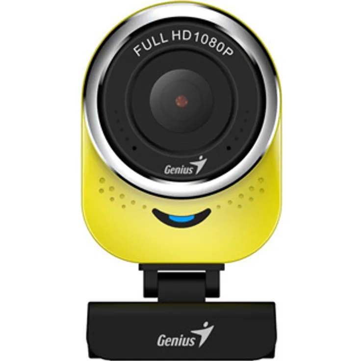 Genius QCam 6000, Full HD Webcam mit 1920x1080 Pixeln, USB 2.0, 30 FPS, gelb