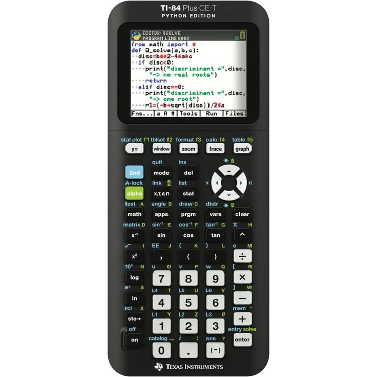Texas Instruments Taschenrechner TI-84 CEPY, TI-84 Plus CE-T Python Edition Graphikrechner - Neue Version, leicht, programmierbar in Python, 15 Farben, 14-stellige Genauigkeit