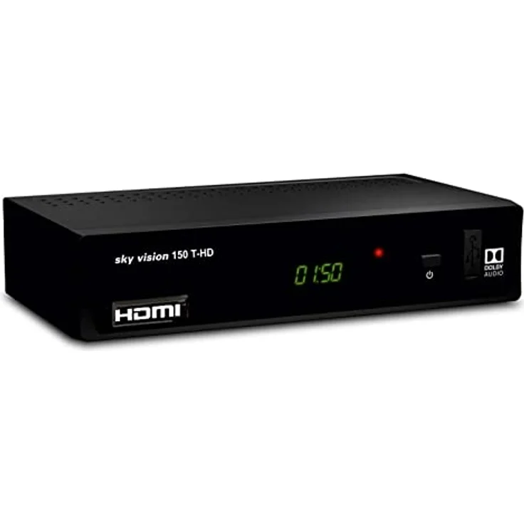 Sky Vision Vision DVB-T2 Receiver für Italien (Italienische Menüführung, HD-Empfänger, Antennen-Receiver, HEVC H.265 Decoder, HDMI, USB 2.0, LAN, SCART, Dolby DIGITAL Plus), schwar 150T – Bild 2