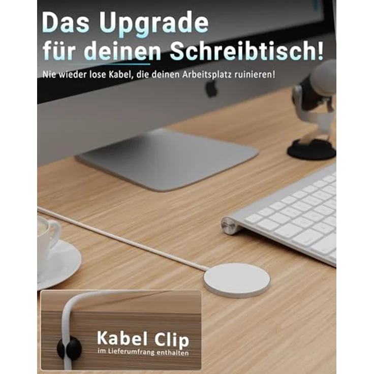 GreenHec MagSafe Ladegerät für Apple iPhone 15 14 13 12 11 X SE Magnet 15w Wireless Charger - Effizientes und schnelles Laden mit HeatGuard Ai Chip, PowerGrip Magnet und 1,5 Meter Kabel, Grün – Bild 5