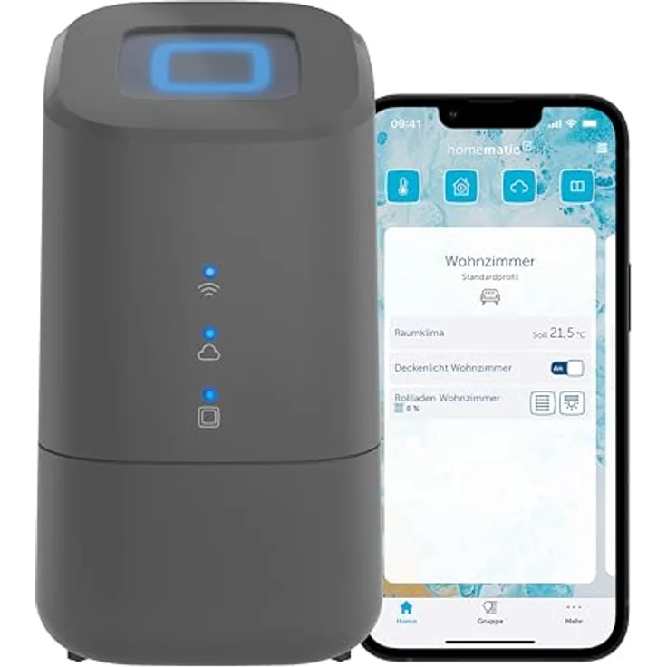Homematic IP Home Control Unit, anthrazit, Smart Home Zentrale, Digitale Steuerung per kostenloser App, Alexa sowie Google Assistant, online und offline Modus, hoher Datenschutz, 160692A0 – Bild 1