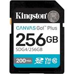 Kingston Canvas Go Plus SDXC Speicherkarte Gen4 200MB/s C10 UHS-I U3 V30 256GB in Schwarz