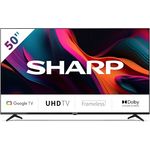 SHARP 50GL4260E 126 cm 4K Ultra HD Google TV (Smart TV ohne Rahmen, Dolby Atmos, Dolby Vision, HDMI 2.1 mit eARC)