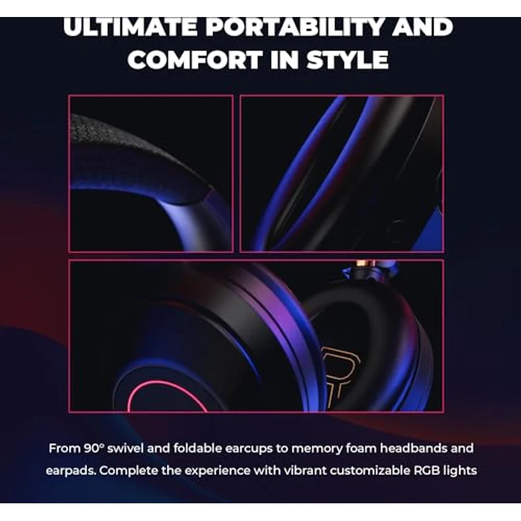 Creative Zen Hybrid Pro wireless Kopfhörer (Active Noise Cancelling, Multi-Point-Verbindung, Sprachsteuerung, Stummschaltung, Transparenzmodus) - Titanium Black – Bild 6