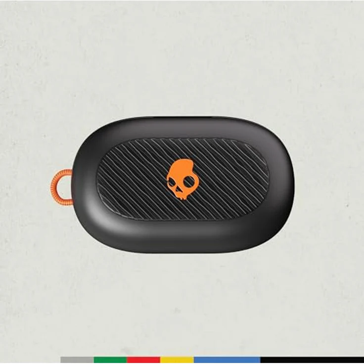 Skullcandy Push Play Active, Kabelloser In-Ear Kopfhörer mit 34 Std. Akkulaufzeit, Stay-Aware-Modus, Mikro - True Black/Orange – Bild 4