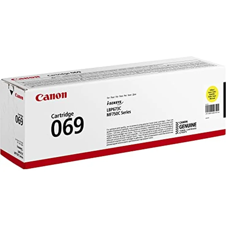 Canon Tonerkartusche 069, original Zubehör für i-SENSYS LBP673Cdw und MF752Cdw, gelb – Bild 1