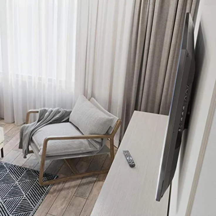 Hama TV-Wandhalterung Ultraslim (Fernseher von 19 bis 46 Zoll (48 cm bis 117 cm Bildschirmdiagonale), inkl. Fischer Dübel, VESA bis 200 x 200, Wandabstand nur 2,5 cm, max. 25 kg) schwarz – Bild 6