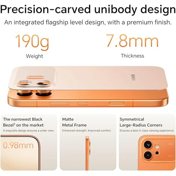 Honor 600 5G Dual Sim 8GB RAM 256GB - Orange (256 GB, Orange, Dual SIM, 5G), Smartphone, Orange – Bild 6