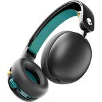 Skullcandy Grom Over-Ear Wireless-Kopfhörer, 45 Std. Akkulaufzeit, Lautstärkebegrenzung, kompatibel mit iPhone, Android und Bluetooth-Geräten - Schwarz