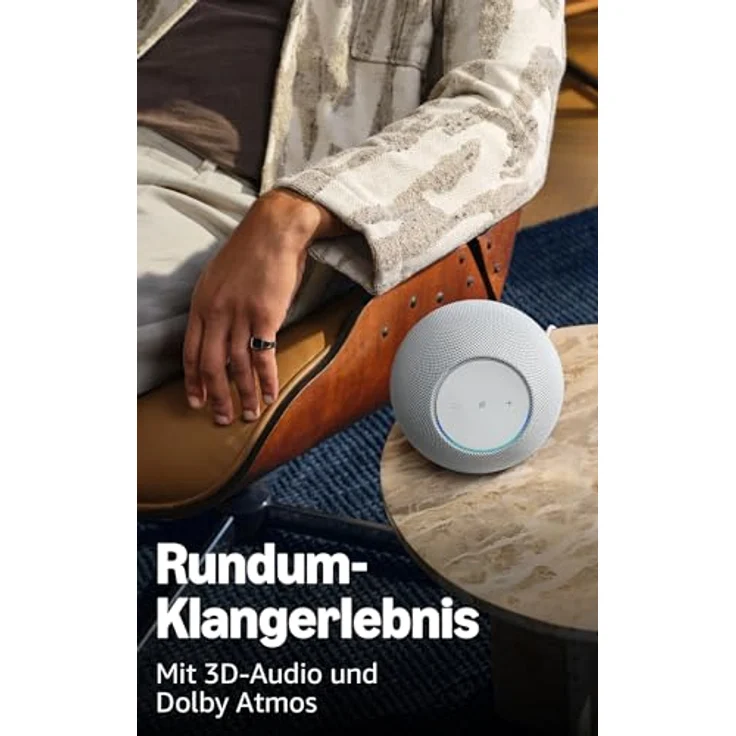 Amazon Echo Studio (neueste Generation), kompakter Streaming-Lautsprecher mit 3D-Audio und Dolby Atmos, Weiß, mit Alexa+ Early Access und integriertem Smart-Home-Hub – Bild 3
